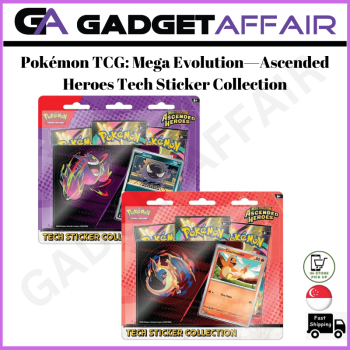 Pokemon TCG: Mega Evolution—Ascended Heroes Tech Sticker Collection ...