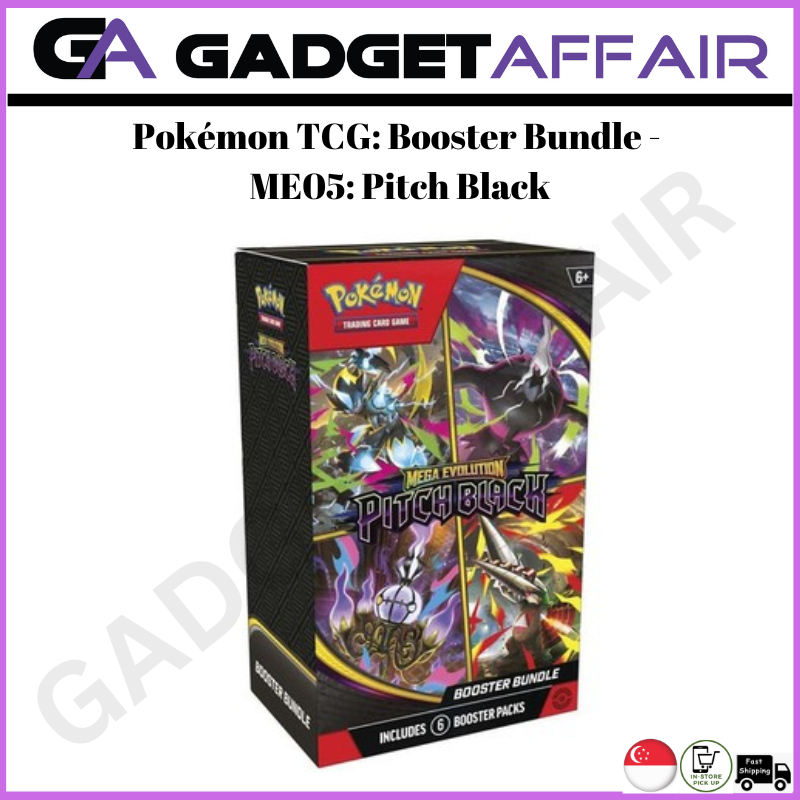 Pokemon TCG - Mega Evolution Pitch Black Booster Bundle (6 Packs) (Collection/Delivery from 17 July 2026 onwards)